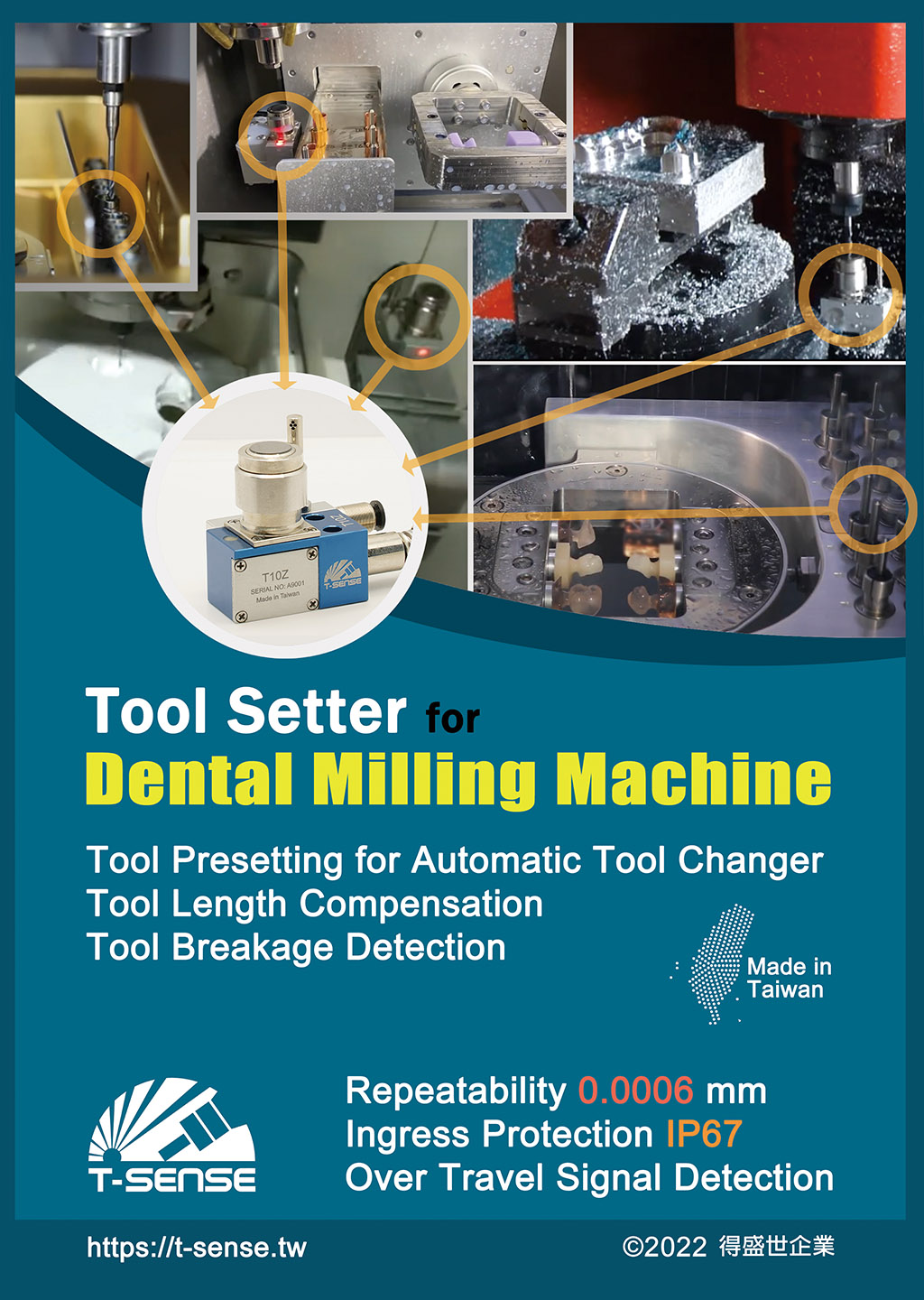 toolsetter for dental milling machine